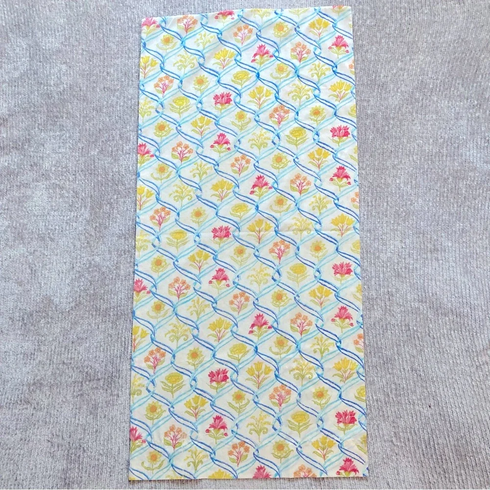 Vintage Floral Trellis Pillow Case Set Cottagecore Botanical Print Standard Size